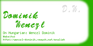 dominik wenczl business card